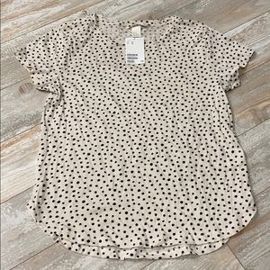 NWT polka dot H&M tee xs